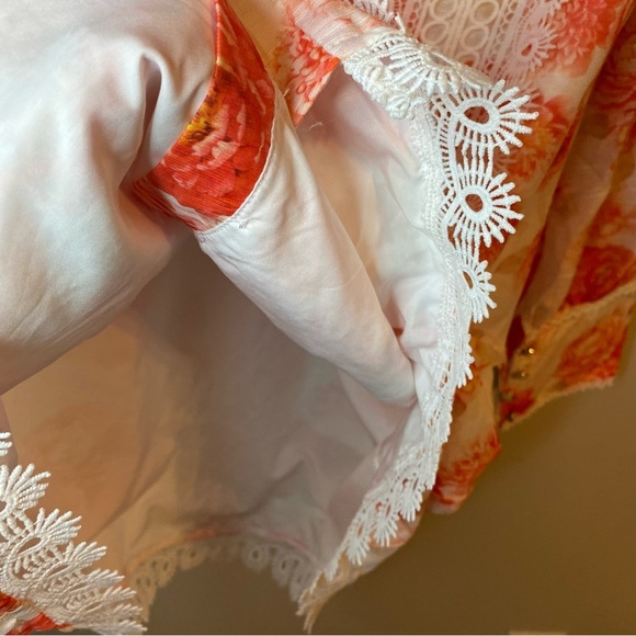 JJ’s Fairyland Floral and Lace Button-Up Dress Size L - Picture 8 of 15